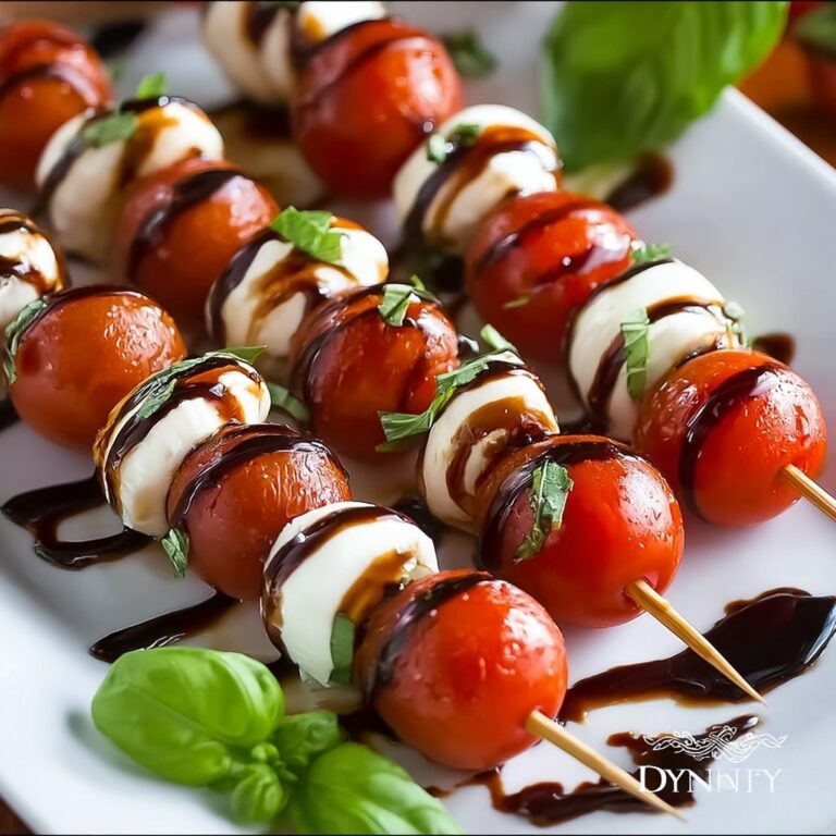 Mini Caprese Skewers with Balsamic Glaze Recipe