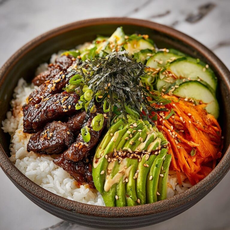 Korean BBQ Beef Rice Stack Recipe