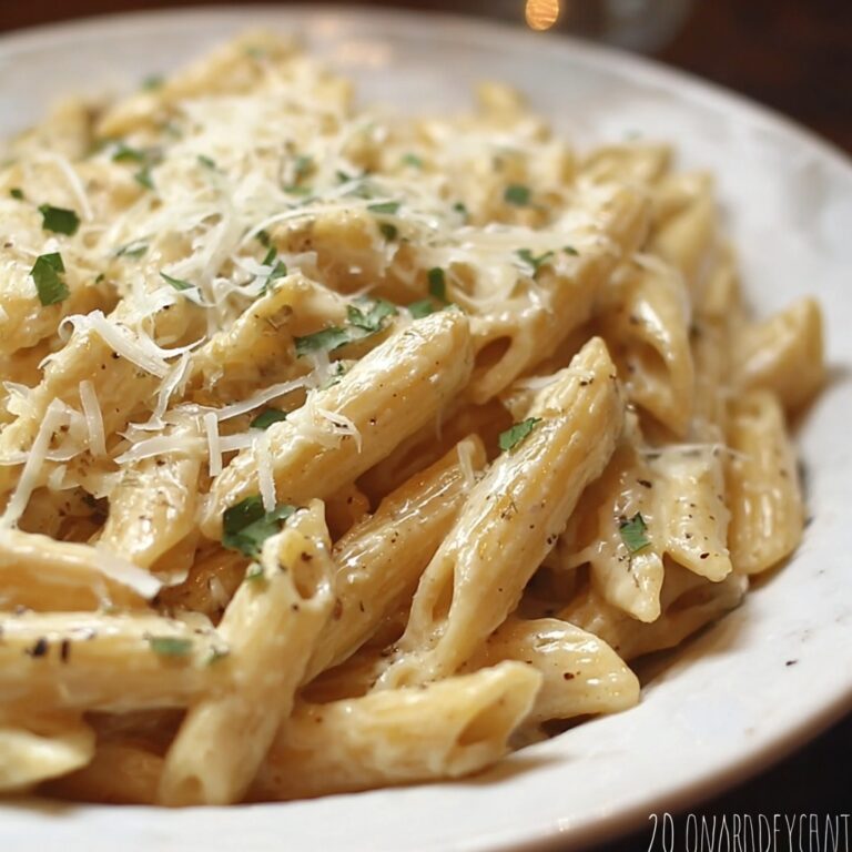 Creamy Garlic Penne Pasta Recipe