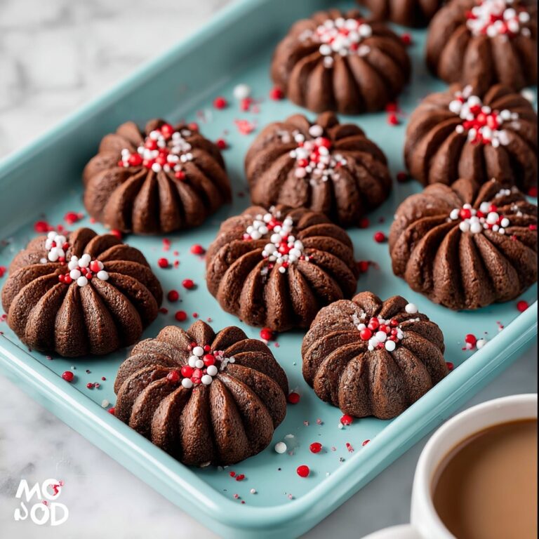 Piped Chocolate Butter Cookies Recipe