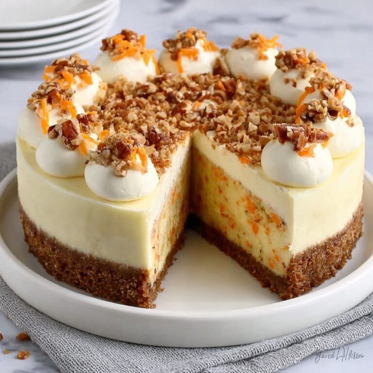 Carrot Cake Cheesecake with Creamy Topping Recipe