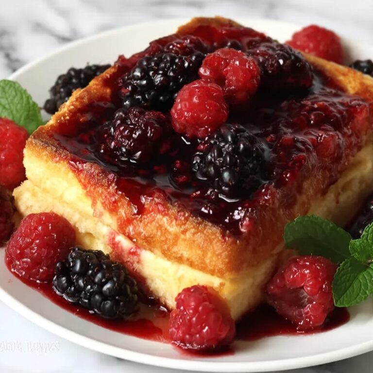 Irresistible Brioche French Toast Casserole with Blackberries Recipe