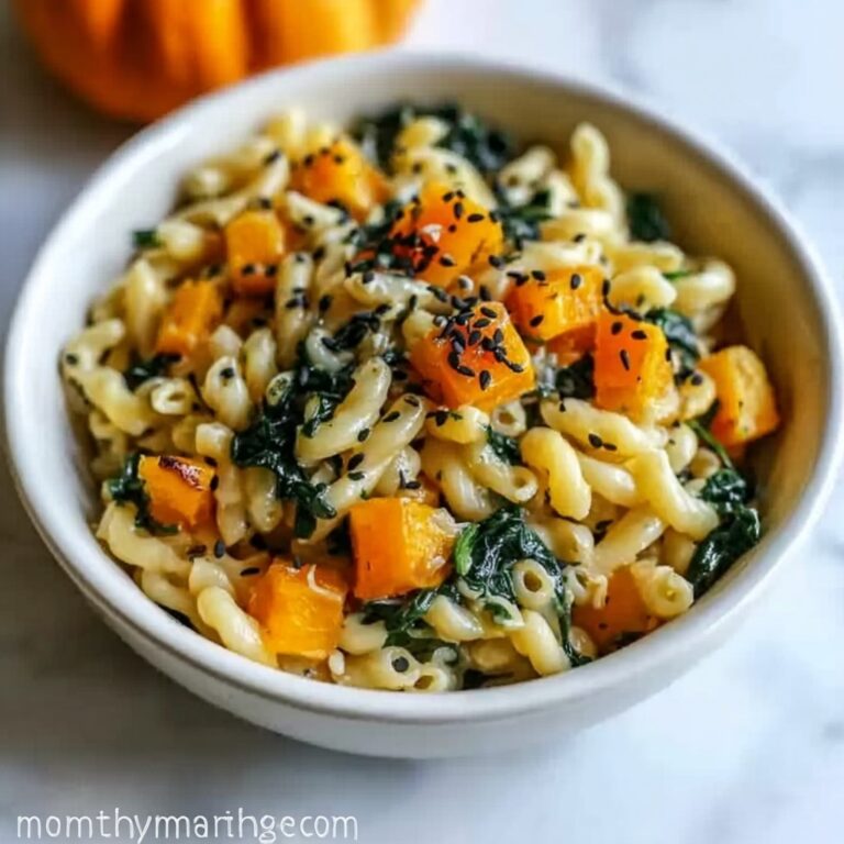 Creamy Orzo with Roasted Butternut Squash and Spinach Recipe