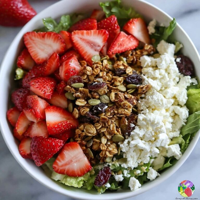 Strawberry Crunch Salad with Champagne Vinaigrette and Candied Almonds Recipe